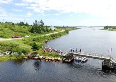 Tor Bay Acadien Society - 2016 Festival Savalette: Tintamarre finish line – Footbridge and the annual duck race