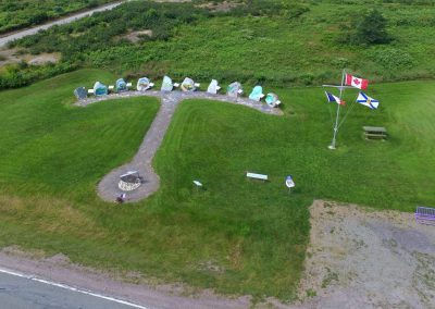 Tor Bay Acadien Society - 2016 Festival Savalette: Parc do nos Ancêres view of anchor design